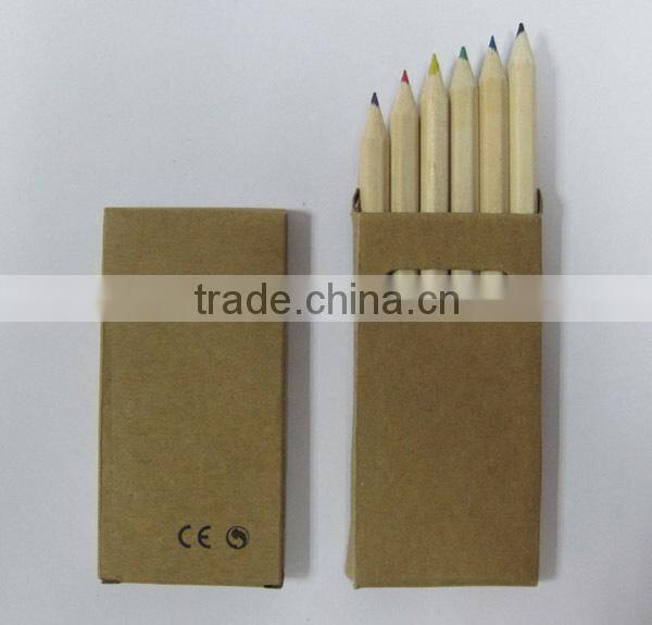 3.5" 12 pcs natural color wooden pencil