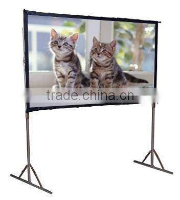 Big size Format 16:9 200 inch Fast folding projection screen/portable projector screen/big size light projection screen