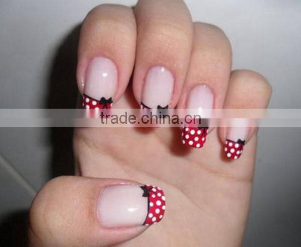 Custom hot sale Valentine'Day nail sticker cute nail art decals wedding bow dot nail wrap