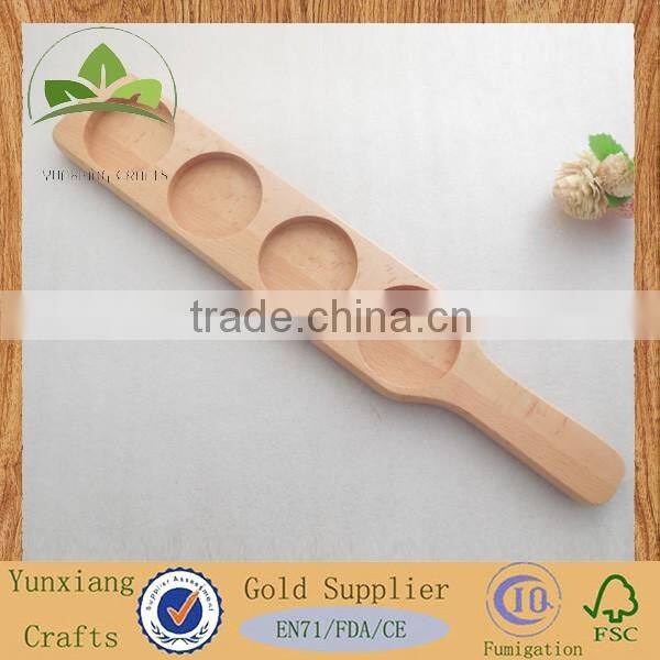 Wooden wine cup tray wooden beer serving tray