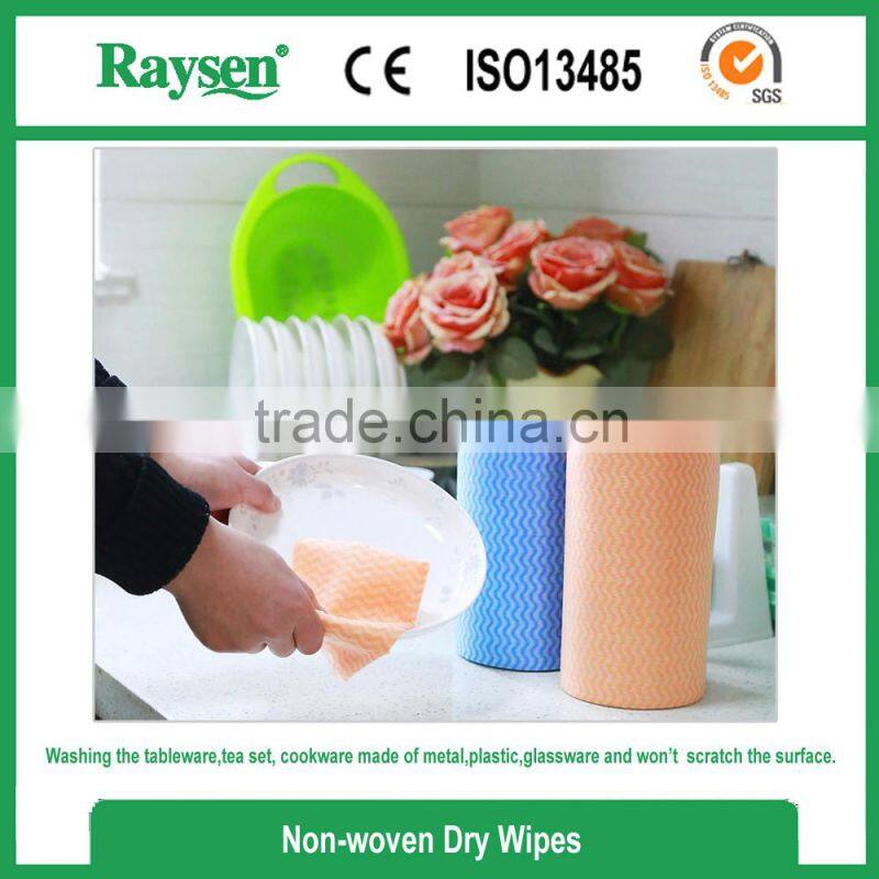 2016 New Brand CE & ISO13485 Approved Spunlace Wipe, Non woven Fabric Roll Materials Wipe, Spunlace Cleaning Cloth