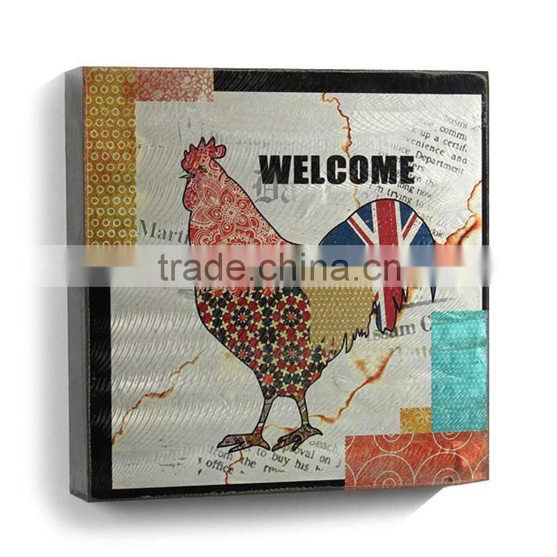 MDF Aluminum Wall Printing With Rooster Wall Decor