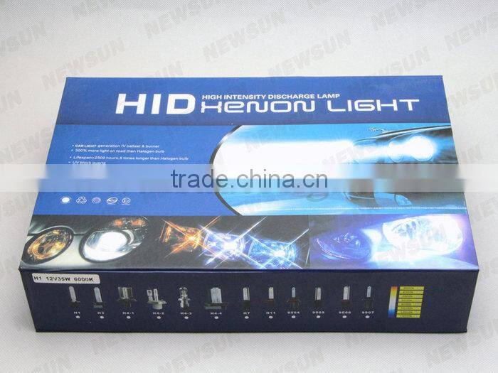 HID xenon kit supplier 12V 35W H4 Hi /low Slim kit xenon bulbs 3000k 4300k 6000k 8000k 10000k auto hid kit