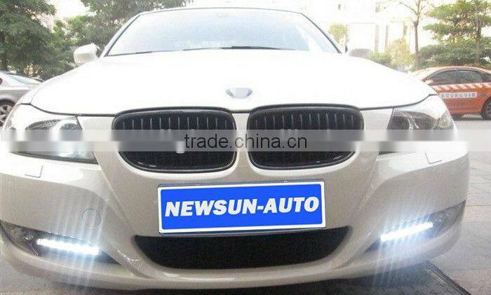 Super Bright LED daytime running lights DRL with fog lamp cover for BMW 3 Series E90 2008~2012 1:1 replace led auto drl light