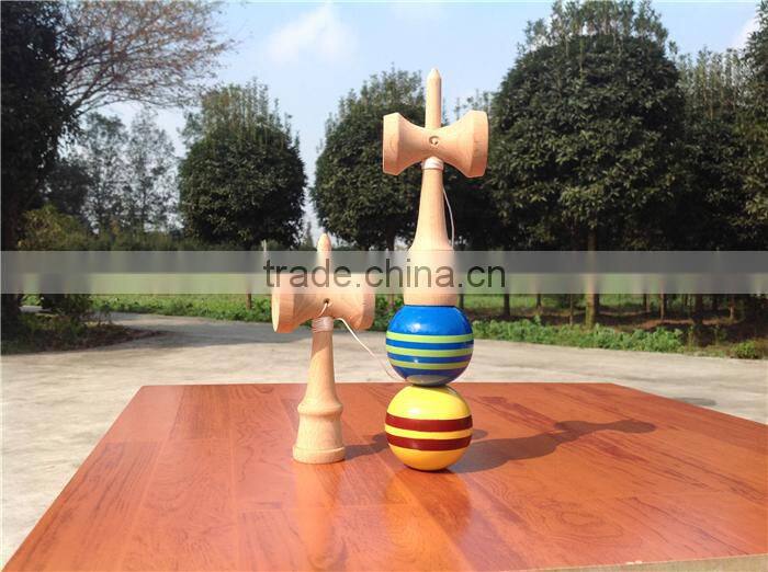 Memory slim shape stripe kendama,popular skill toy kendama stripe