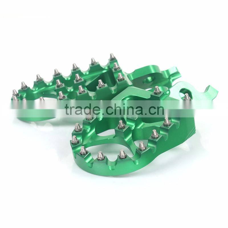 57mm Width CNC Aluminium MX Offroad Foot pegs Footrest For KAWASAKI KXF250 KXF450 2007 08 09 10 11 12 2013