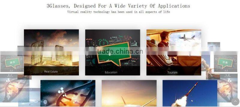 Powerfull 3 Glasses D2 2016 vr display 2k support 360 movies 3glasses 2k games