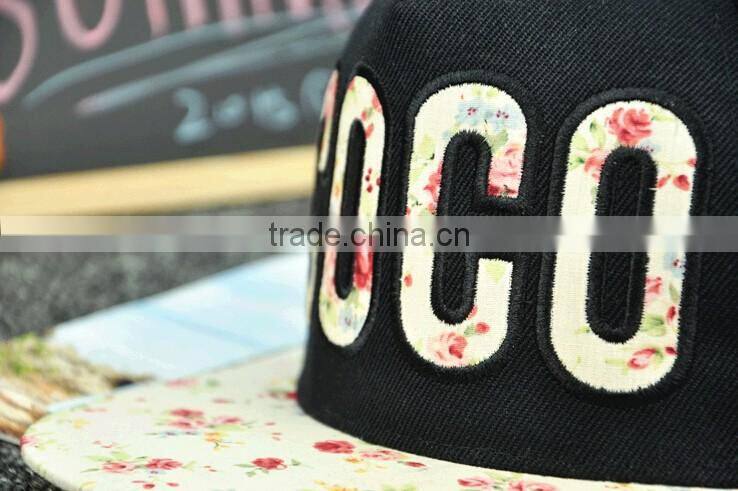 Fashion 3D embroidered snapback caps