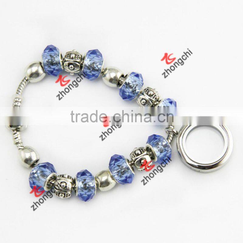Fashion Alloy Lockets/Glass Beads Snake Bracelet Gifts (PDE60229)