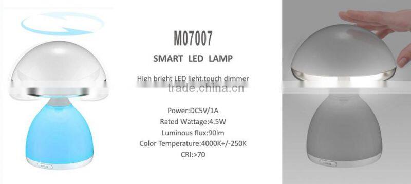 touch dimmer Atmosphere Mushroom Lamp with led the lamp