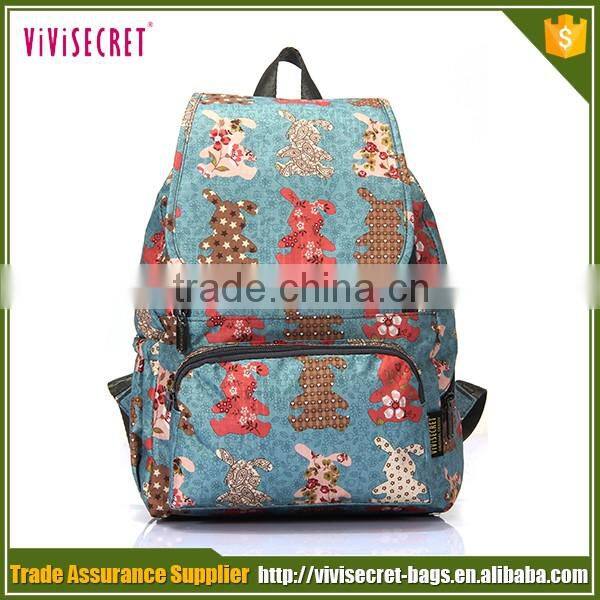 Nylon adult school book bag personalised hidden compartment backpack