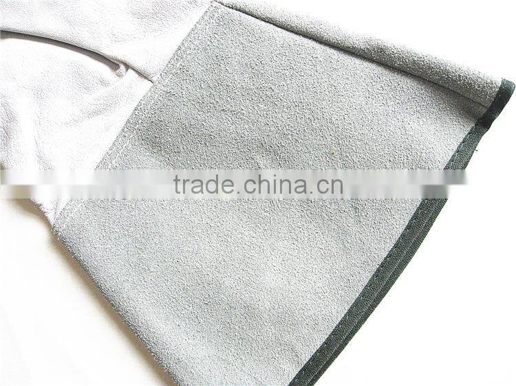 Pig Grain Leather+Cow Split Leather Welding Gloves White +Gray
