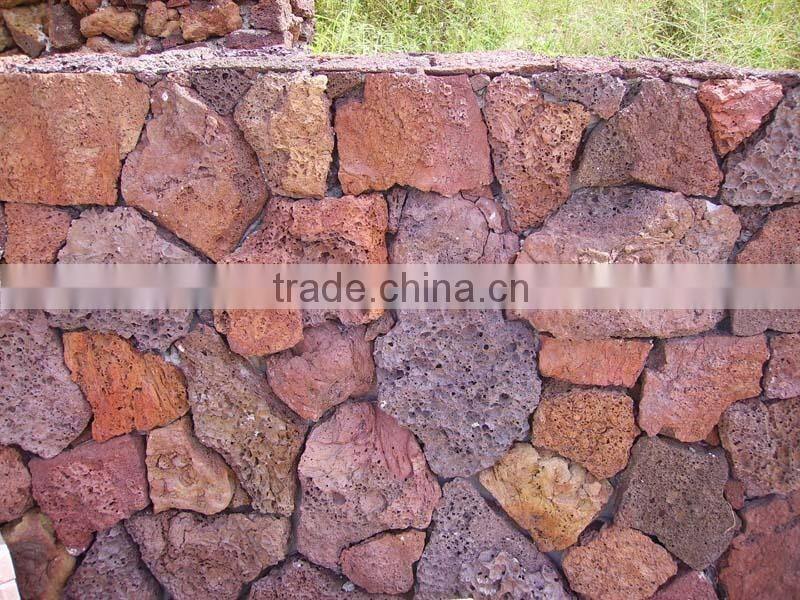 Volcanic stone tiles for garden exterior wall outdoor on sale