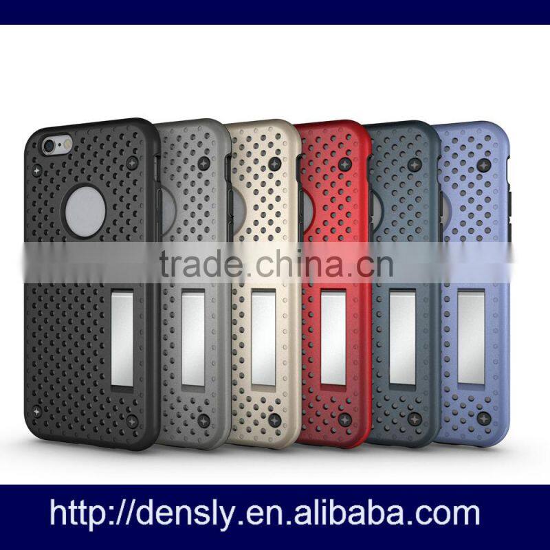 whosale Shockproof armor case for iphone 6s,2 in 1 gridding case for iphone 6