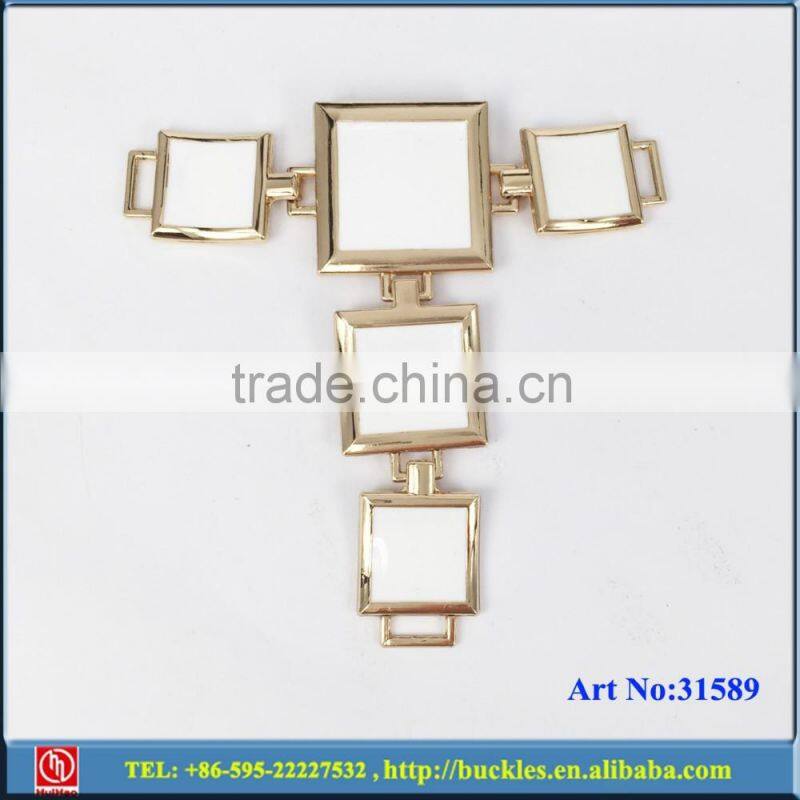 Gold plating metal sandal shoe chain part decoration HB053