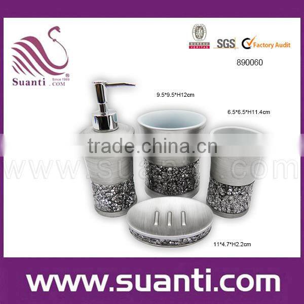 Resin bathroom accessory hotel set