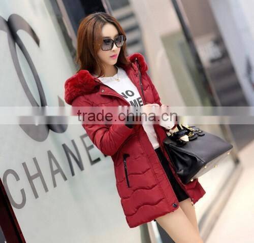 2015 High Quality Factory Selling Fur Collar Coat Fashion Keep Warm Newest Beautiful Ladies Fur Coat