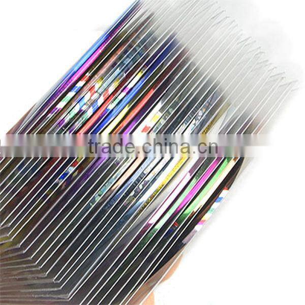 Mixed Color Rolls Glittered Striping Tape Line DIY Nail Art Tips Decoration Sticker Nail Tape