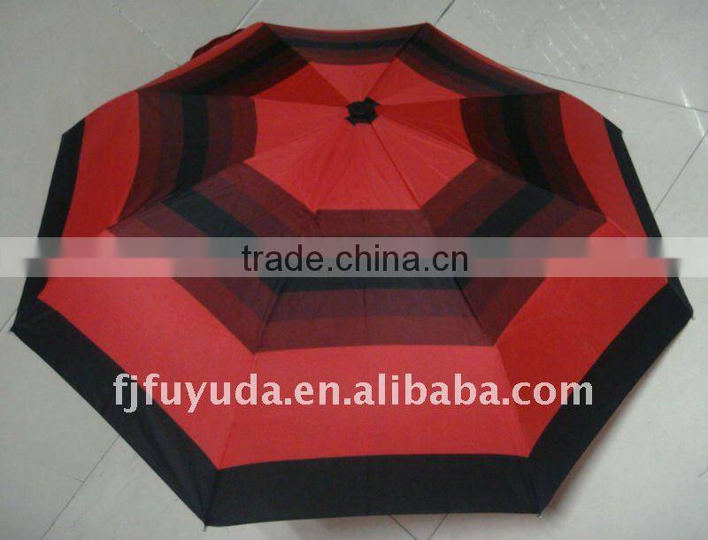 printed pocket auto open and close 3 foldable umbrella