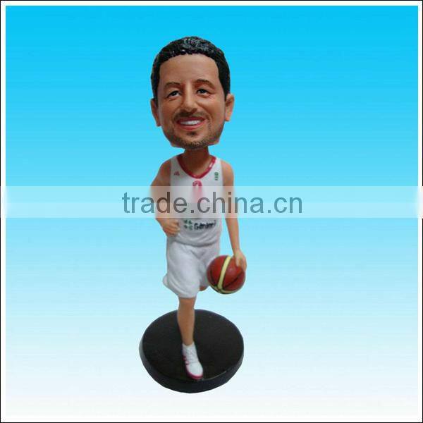 Factory Resin Figurine Basketball Player Bobble Head