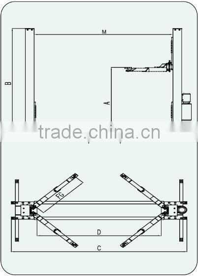 Torin BigRed 4 Ton Electric Two Post Car Lift