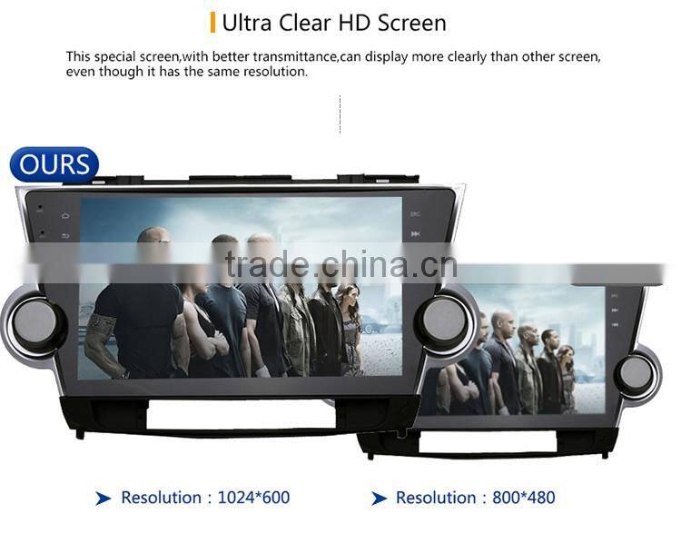 10.2 Inch 2 din 1.6GHz car dvd player with GPS for toyota