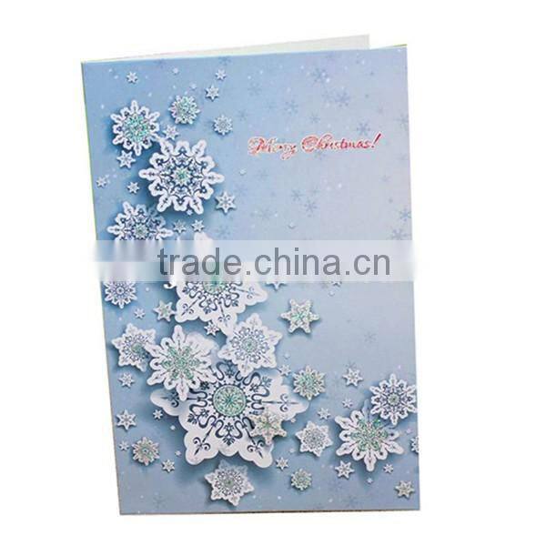 Custom good sell a5 size marry christmas greeting card in paper