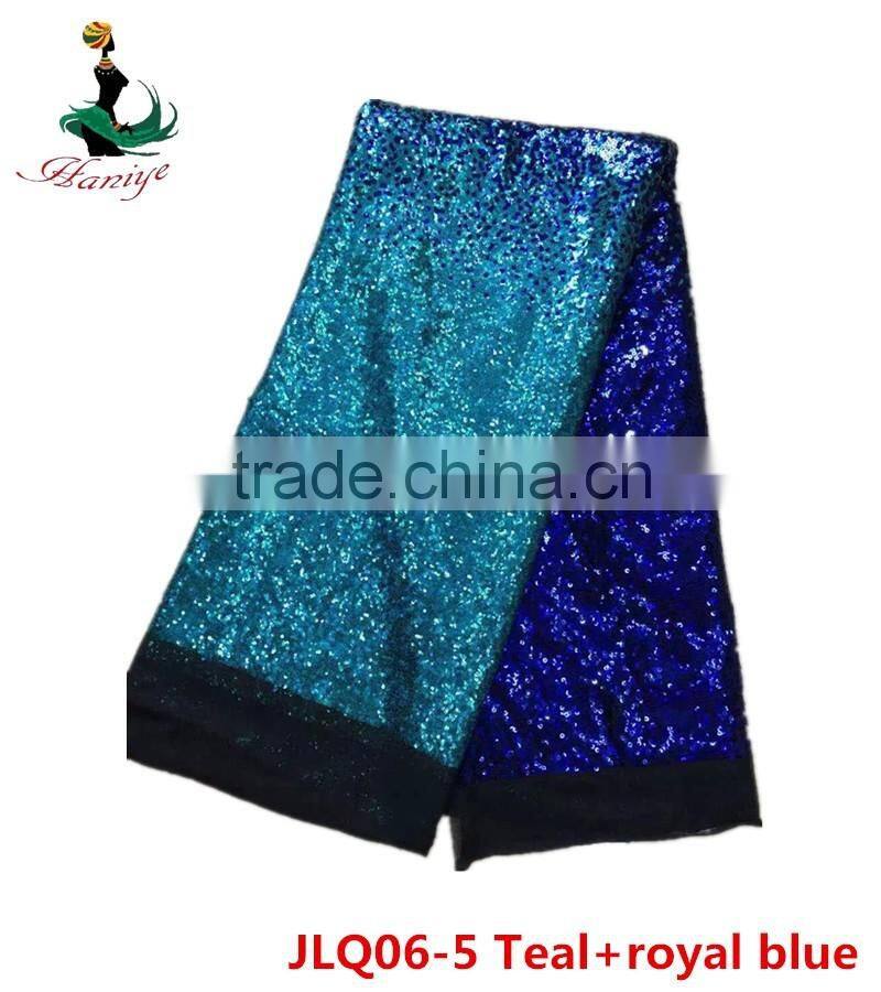 Haniye JLQ06-1/2016 Shining embroidery french tulle lace / laces fabric nigerian african style with sequins