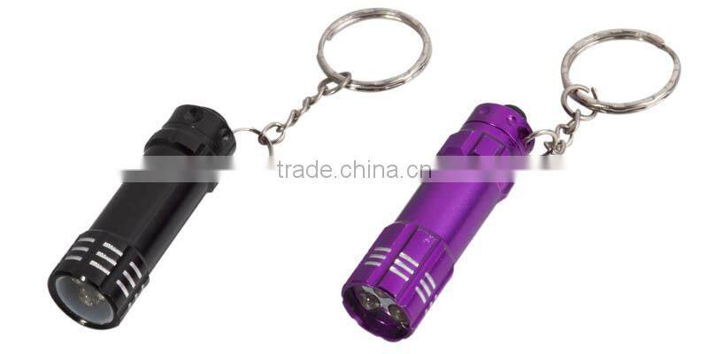 3LED Aluminum design promotional led keychain mini led flashlight keychain light