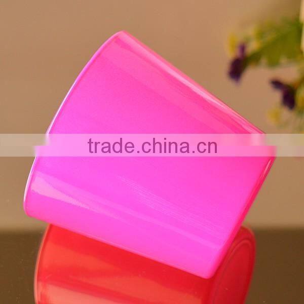 Colorful 250ml glass candle holder stocked