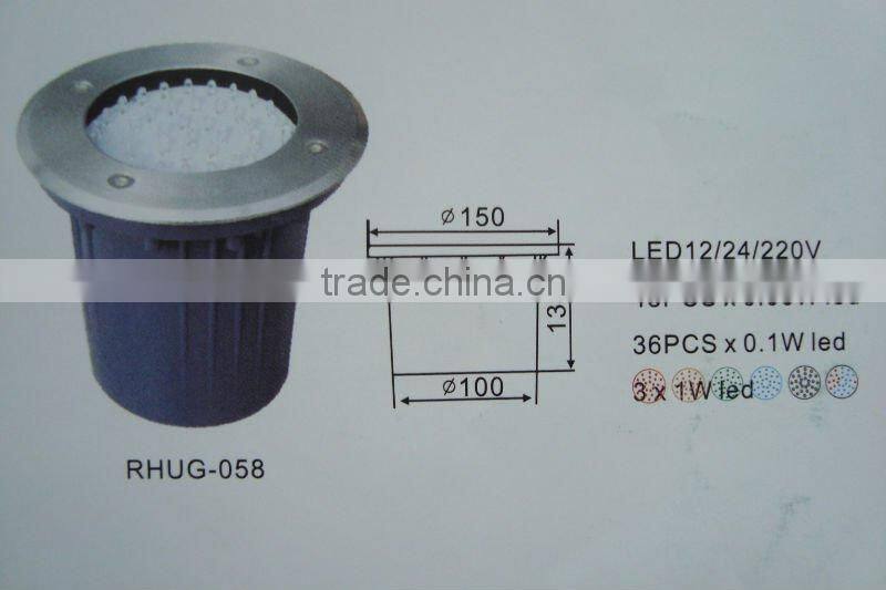 LED underground lighting fixture