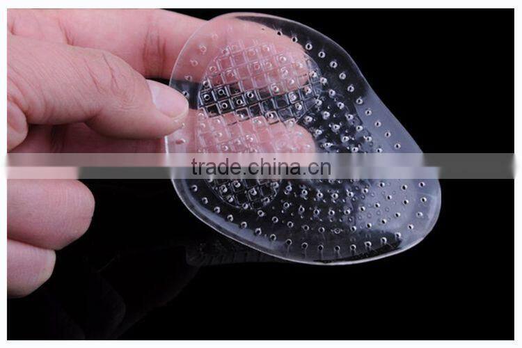 Metatarsal massaging non-skid gel forefoot pad sticky metatarsal cushion