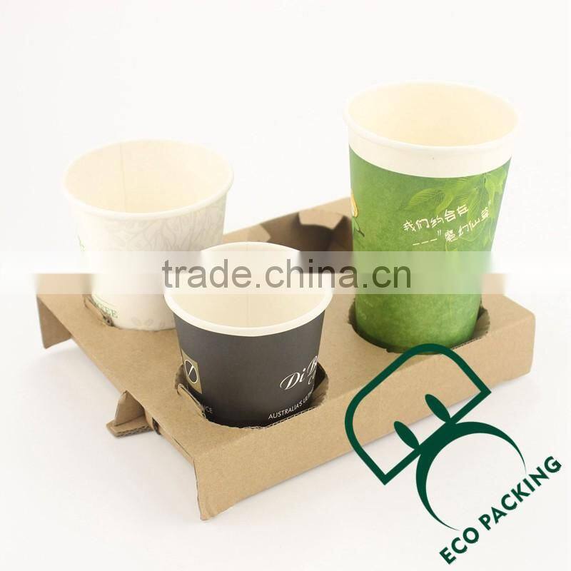 paper board take away 4 cups coffee cup tray