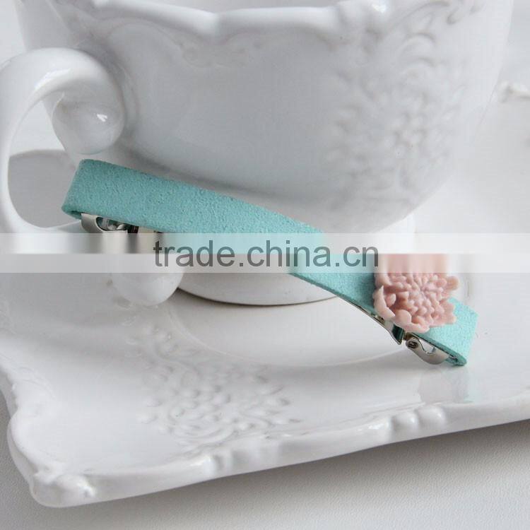 MYLOVE unique korea pink flower hairpins headwear