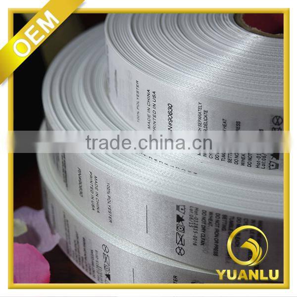 Custom printed garment label and tag