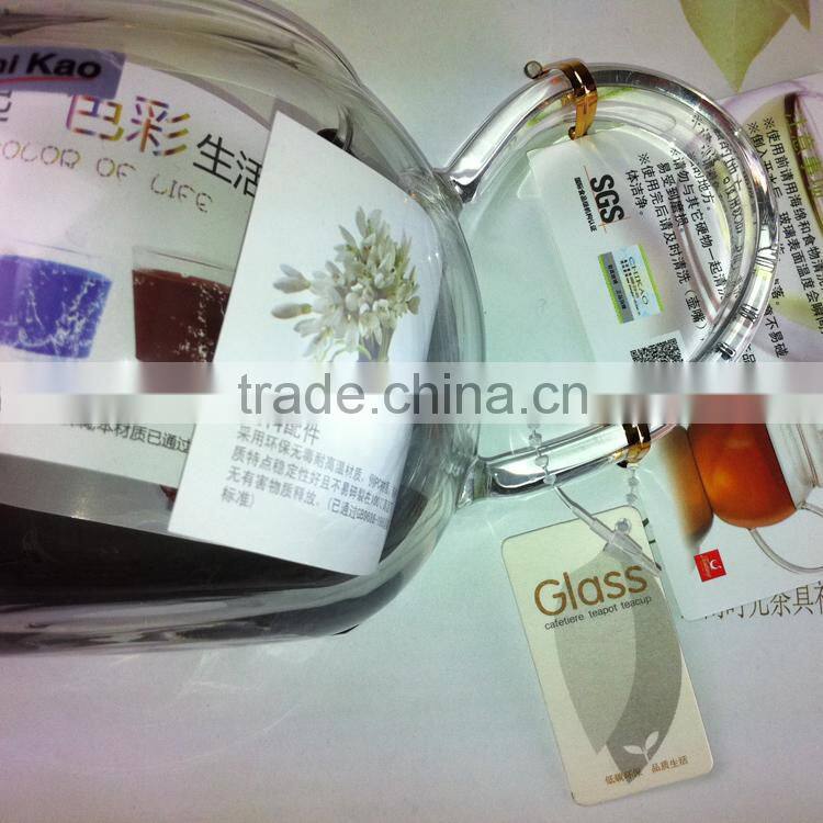 Heat Resistant Glass tea gift set with six cups