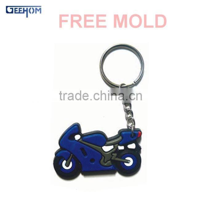double sided 3d motorcycle key tag