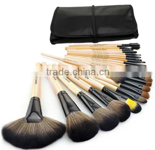 Professional Bridal Eye Lip Powder Face Makeup Brush Set With Leather Bag ,Private Label Cosmetic Makeup Brush Cleaner