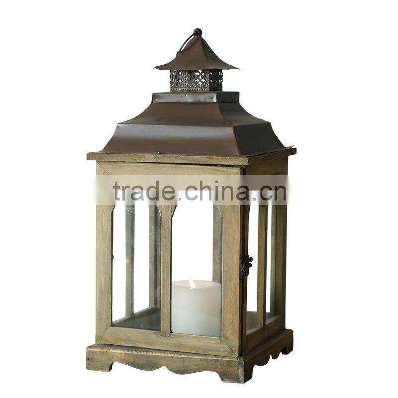 House styles wooden candle lanterns table stand