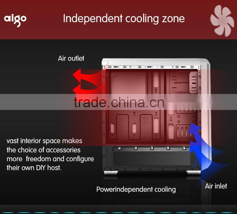 T10 aigo transparent side panel colorful LED water cooled USB3.0 HD AUDIOcomputer case