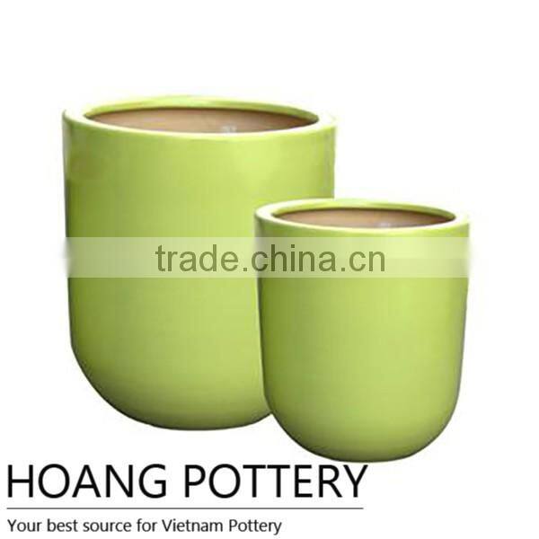 Egg Purple Glazed Ceramic Flower Pot Indoor