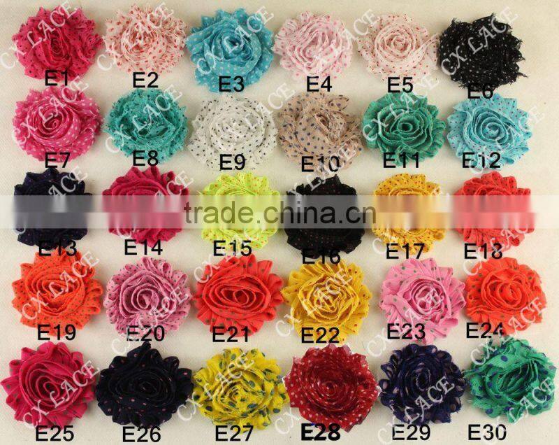 High Quality Shabby Chiffon Flowers for Kids Hair Accessories