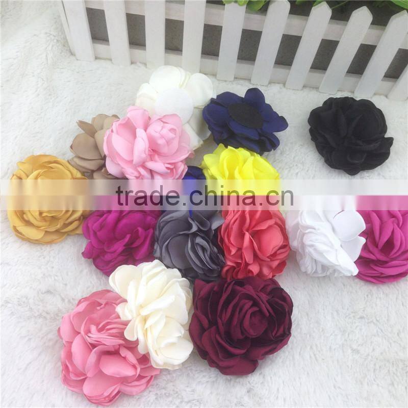 DIY 4" Baby Hair Flower for Kids Headband Hair Accessories Satin Baby Flower for Kids in Stock