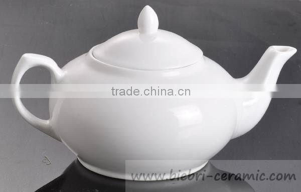 Ivory White Elegant Designs Good Quality Bone China Tea pots For Hotel And Restaurant