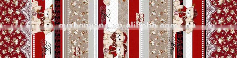 2016 the leastes 100% polyester fabric brushed soft fabric printing romantic fabric