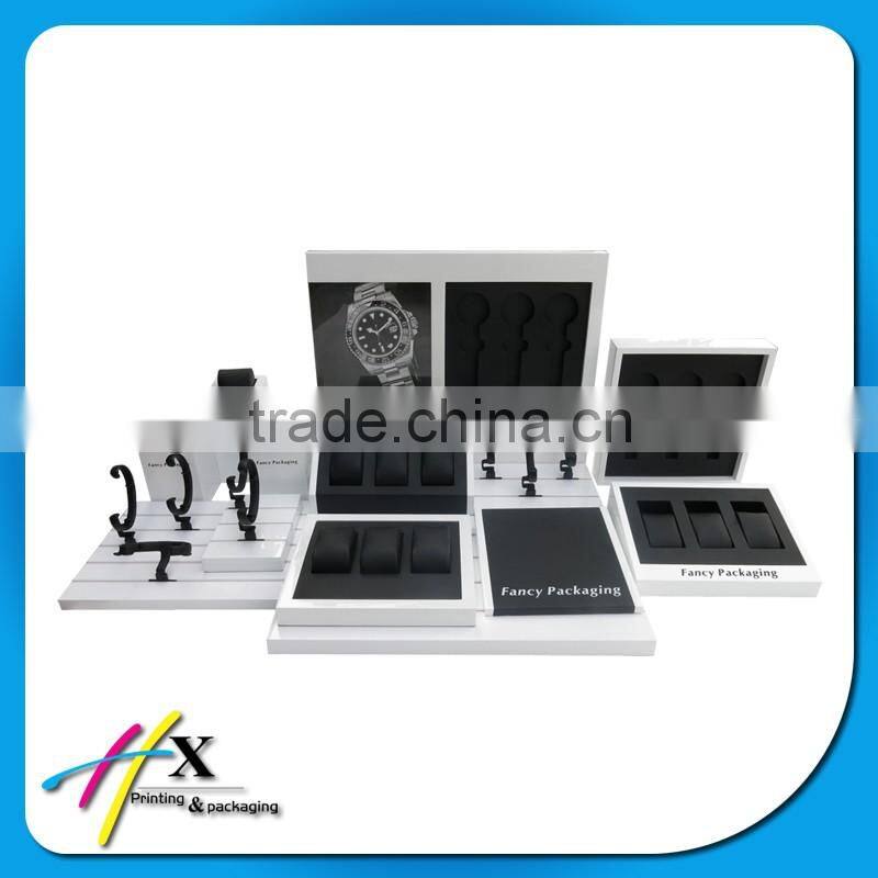 key lock transparent wall watch wooden display