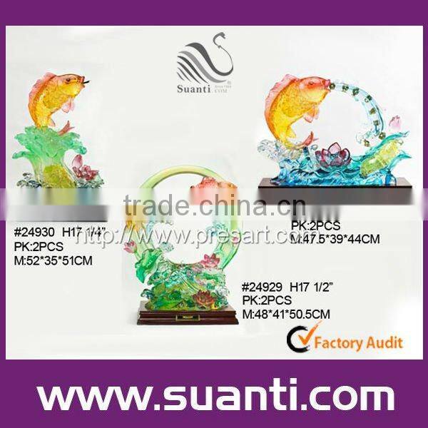 Chinese Fengshui fish statue ,christmas gifts home decor fish