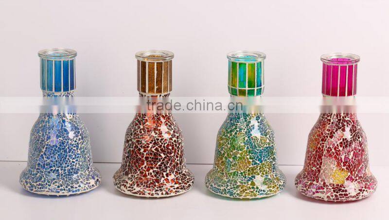 Glass colored shishahookah Mosaic paster Glass vase