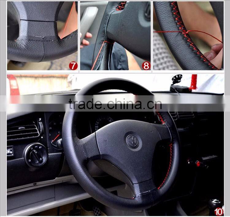 full-grain leather Universal Car Steering Wheel Cover BDJL501259