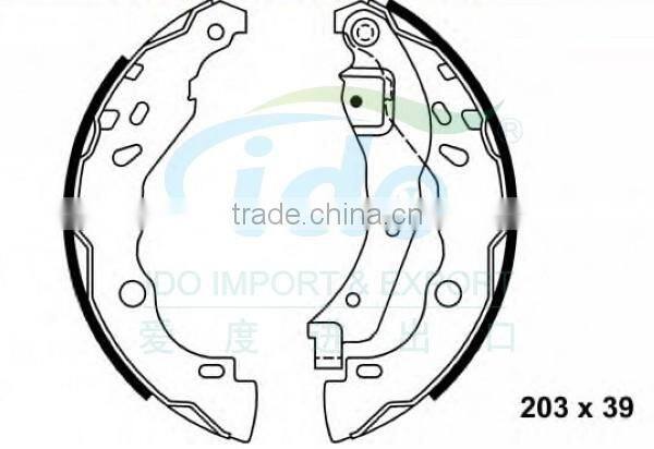 Chinese ceramic brake shoe set for Renault clio Dacia Logan 6001551409 7701206429 7701207178 6001551413